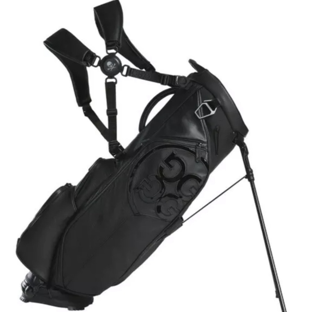 G/FORE Skulls and T’s Debossed Black Transporter Tour Carry Golf Bag - Picture 1 of 7
